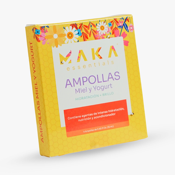 MAKA Essentials Honey and Yogurt Ampoules 4-pack hair hydration and shine treatment with intense conditioning agents