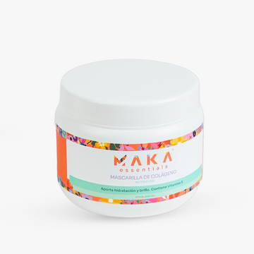 MAKA collagen hair mask 17oz jar with vitamin E for deep hydration shine and hair nutrition