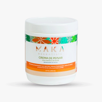 MAKA shea butter styling cream 8oz jar curl definer for hydration softness and shine