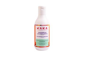MAKA Collagen & Biotin Shampoo 16oz bottle - strengthens hair fiber, improves elasticity, and stimulates hair growth naturally